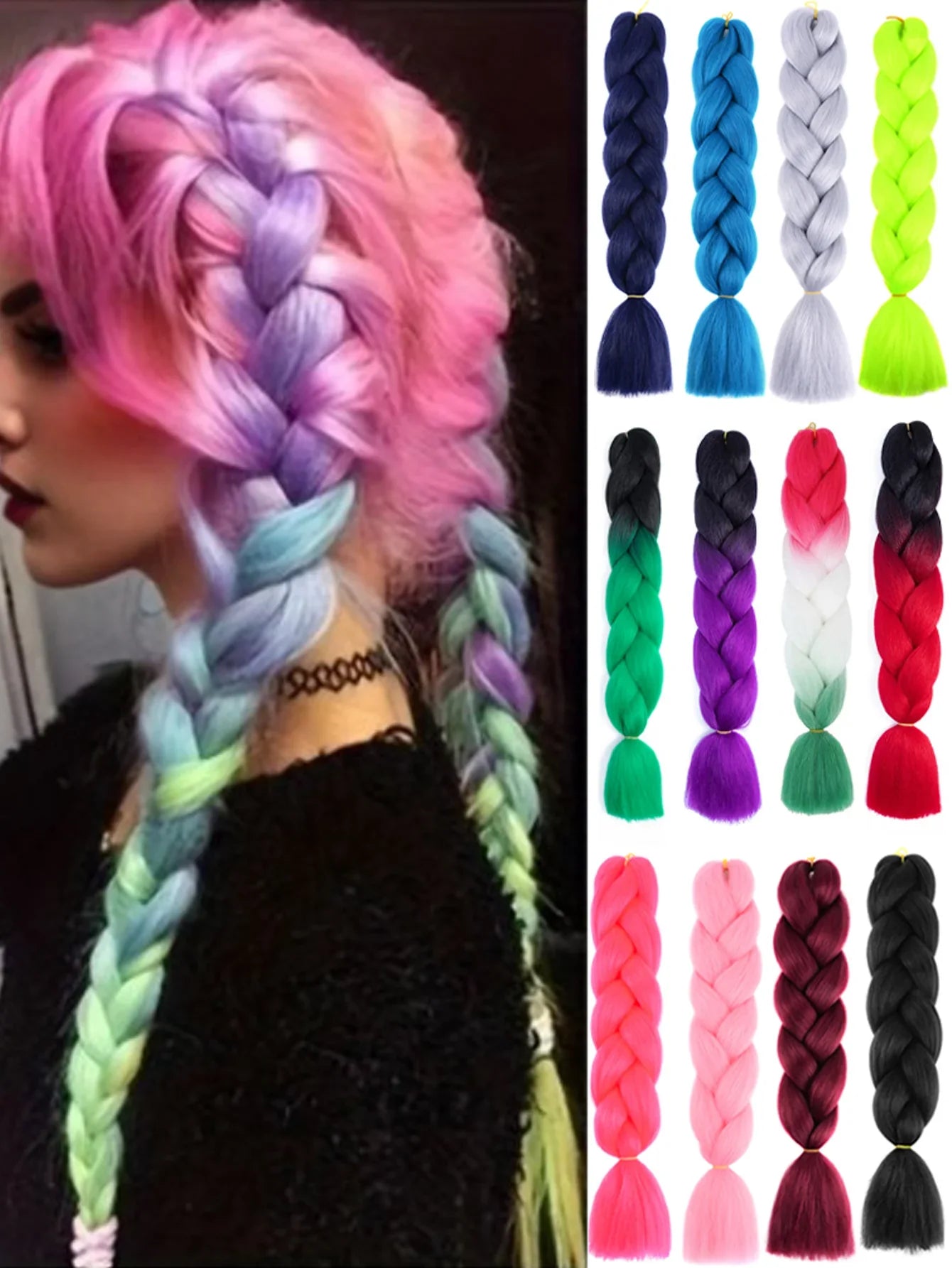DIY Jumbo Braiding Hair Extensions 24 Inches