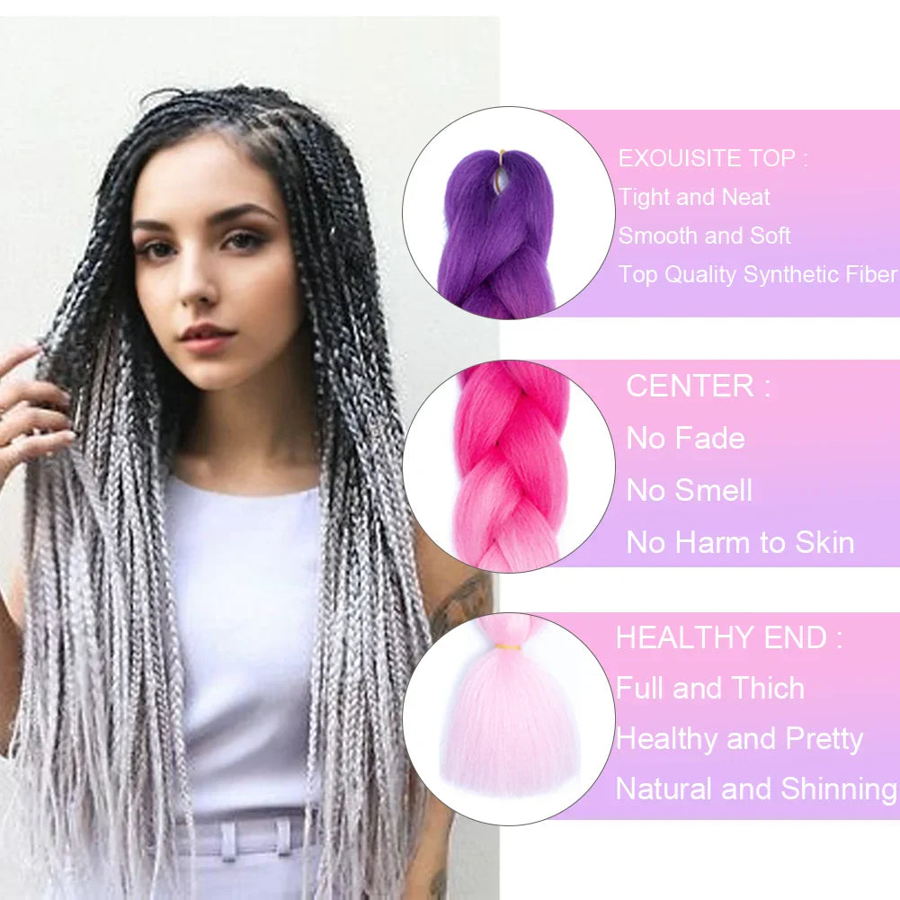 DIY Jumbo Braiding Hair Extensions 24 Inches